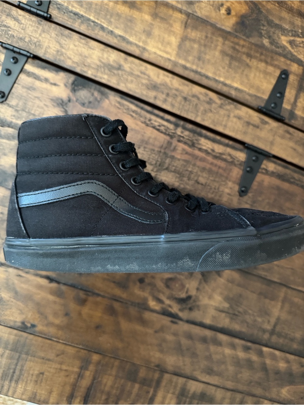 Vans Sk8-Hi Classic High-Top Sneakers in Black Monochrome
